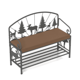 Shoe Rack Bench For Entryway, Industrial Bench, Rustic Shoe Rack For Small Spaces, Upholstered Entryway Bench, Multipurpose Entryway (Option: Antique brown)