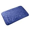 2 Pcs/Set Bathroom Rugs Luxury Flannel Non-Slip Bathroom Rugs Set Soft Pebbles Shower Absorbent Carpet U-Shaped Toilet Mat Washable for Bathroom Entra