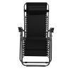 Zero Gravity Lounge Chair 330lbs Load Foldable Recliner Chair w/ Stress Relief Pillow Patio Poolside Beach Lying Chair